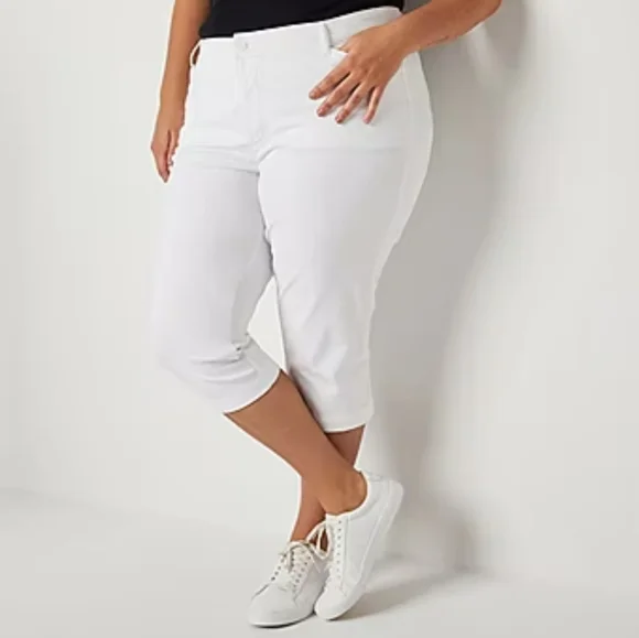 NWT Women's St. John's Bay Secretly Slender Capri Pants - Picture 4 of 7